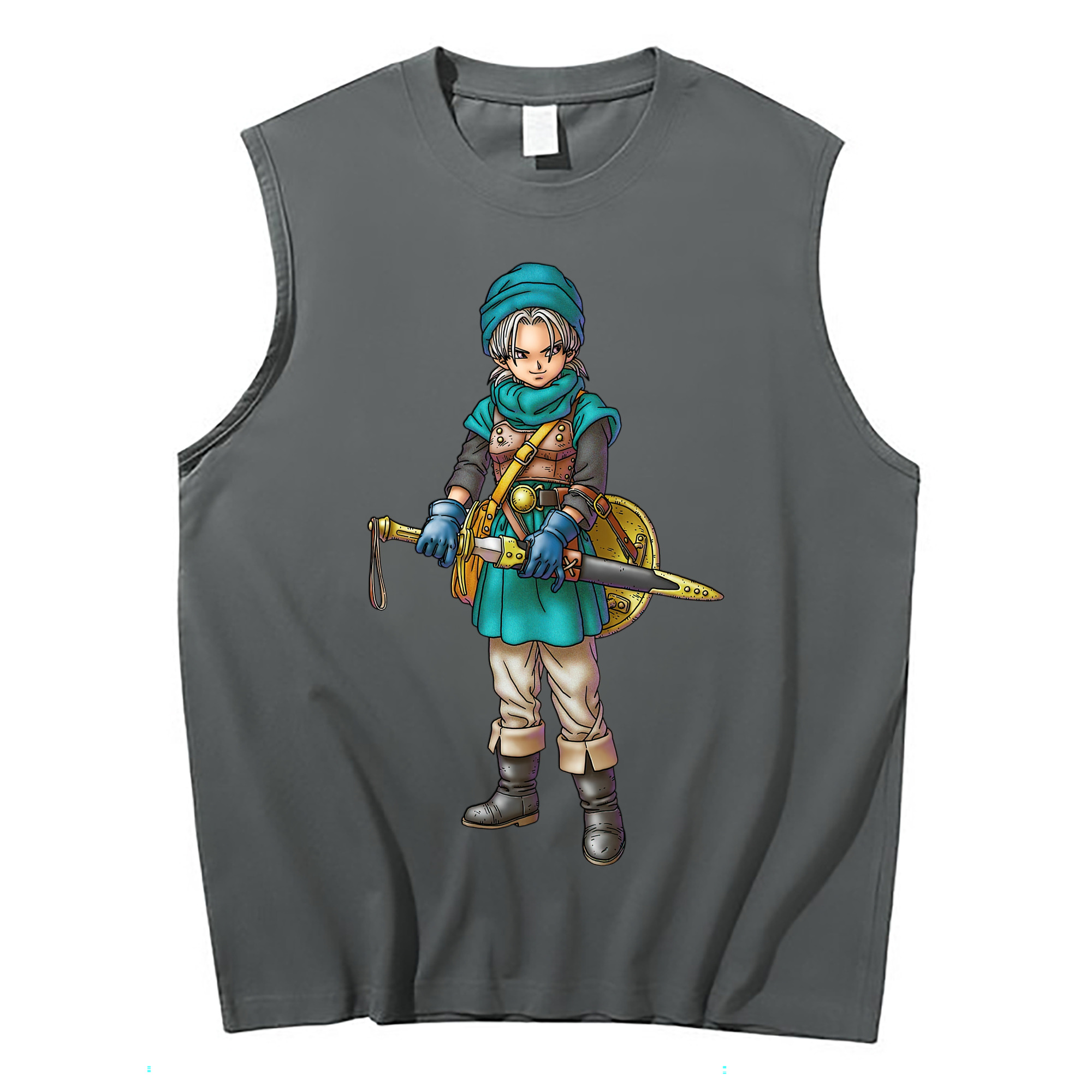 （画像用） ドラゴンクエスト Doragon Kuesuto Dragon Quest コットン100％タンクトップ（フロントプリント）